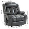 Dual Motor Infinite Position Up to 350 LBS Leatheraire Power Lift Recliner Chair