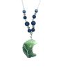EMF 5G Shielding Necklace Crescent Moon Shungite Hematite Green Aventurine Black Tourmaline