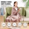VEVOR Heated Blanket Electric Throw, 84" x 90" Queen Size, Soft Flannel Heating Blanket with 10 Hours Timer Auto-off & 5 Heating Levels, Dual Con