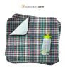 Pack of 12 Reusable Underpads 18 x 24. Washable Incontinence Bed Underpads. Bold Colors and Plaid Pattern. Polyester