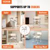 VEVOR Commode Chair, Bedside Commode with Padded Seat, Drop-Down Arms, 7-Level Adjustable Height, 5.8L Removable Bucket, Easy to Assemble