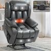 Dual Motor Infinite Position Up to 350 LBS Leatheraire Power Lift Recliner Chair