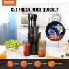 VEVOR Masticating Juicer, Cold Press Juicer Machine, 2.6" Large Feed Chute Slow Juicer, Juice Extractor Maker with High Juice Yield, Easy to Clean wit