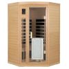 Low Electro Magnetic Frequency Front door with heating panel Two persons Hemlock Far infrared corner Indoor sauna room
