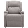 Massage Chair Light Gray Fabric