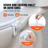 VEVOR Raised Toilet Seat, 4" Height Raised, 300 lbs Weight Capacity, Universal Toilet Seat Riser, Screw Rod Locking, with Toilet Seat, for Elderl