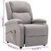 Massage Chair Light Gray Fabric