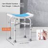 VEVOR Shower Chair for Inside Shower, Adjustable Height Shower Stool with Crossbar Support, Shower Seat for Shower Tub