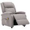 Massage Chair Light Gray Fabric