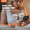 VEVOR Breast Pump, Wearable Electric Breast Pumps Hands Free, 4 Mode & 12 Levels, 300mmHg Strong Suction, Ultra-Quiet Rechargeable Portable Breastfeed