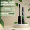 Organic Vegan Mascara Black. 0.25 Oz Hemp Seed Oil Natural Mascara. Waterproof Organic Mascara for Sensitive Eyes with Vitamin E. Cruelty Free Organic