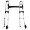 VEVOR Folding Walker Aluminum Mobility Walker Aid with Adjustable Height & Wheel