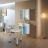 Medical Bathroom Safety Shower Tub Aluminium Alloy Bath Chair Bench with Adjustable Height With grab bar White YF