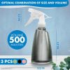 3Pcs Plastic Spray Bottle for Hair Spray 17 Oz Cleaning Spray Bottle for Plants Indoor Plant Sprayer Bottles Cat Spray Bottle Sprayer for Cleaning Spr