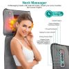 Full Body Electric Massage Mat with Heat Vibration Massage Pad Cushion Back Massage Mattress Chair Pad with Neck Massage Pillow with 10 Vibration