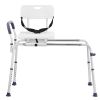 VEVOR Sliding Tub Transfer Bench Shower Chair & Cut-Out Seat Reversible Backrest