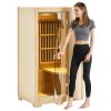 VEVOR Far Infrared Wooden Sauna, Room Home Sauna Spa for One Single Person