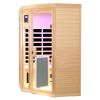 Low Electro Magnetic Frequency Front door with heating panel Two persons Hemlock Far infrared corner Indoor sauna room