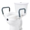 VEVOR Raised Toilet Seat, 5" Height Raised, 350 lbs Weight Capacity, for Round and Elongated Toilet, Twist Lock Installation
