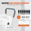 VEVOR Raised Toilet Seat, 5" Height Raised, 350 lbs Weight Capacity, for Round and Elongated Toilet, Twist Lock Installation