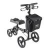 VEVOR Folding Knee Scooter, Carbon Steel Steerable Knee Walker with Height-Adjustable Handlebar & Knee Pad, All-Terrain Solid Wheels, Dual Brakes
