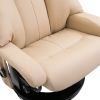 HOMCOM Massage Recliner Chair with Ottoman, 360° Swivel Recliner and Footstool, 10 Point Vibration, PU Leather Reclining Chair with Side Pocket and Re