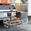 VEVOR Hitch Mount Cargo Carrier, 45.3" x 25.6" Aluminum Hitch Cargo Rack with Folding Ramp, Hitch Rack Basket with Stabilizer and Straps