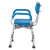 VEVOR Swivel Shower Chair 360 Degree, Adjustable Shower Seat with Pivoting Arms & Padded Bath Seat for Inside Shower or Tub