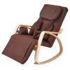 Full massage function-Air pressure-Comfortable Relax Rocking Chair;  Lounge Chair Relax Chair with Cotton Fabric Cushion Brown