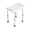 VEVOR Shower Chair, Adjustable Height Shower Stool with Built-in Handles, Shower Seat for Inside Shower or Tub