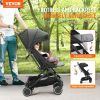 VEVOR Standard Baby Infant Stroller, Toddler Stroller with 95°-150° Adjustable Backrest & & 0/90°Adjustable Footrest & One-click Folding, Newborn Stro
