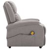 Massage Chair Light Gray Fabric