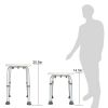 Medical Bathroom Safety Shower Tub Aluminium Alloy Bath Chair Bench with Adjustable Height With grab bar White YF