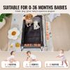 VEVOR Baby Travel Crib Play Yard Folding Baby Toddler Playpen with Zipper Gate