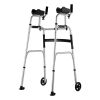 VEVOR 2 in 1 Folding Walker with Armrest Pads & 5" Solid Wheel Height Adjustable