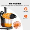 VEVOR Slow Masticating Juicer, Cold Press Juicer Machine with Reverse Function, Quiet Motor Slow Juicer, Juice Extractor Maker Easy to Clean with Brus