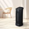 Space Heater, Portable Electric Heater with Adjustable Thermostat and Remote Control, Manual,Black