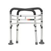 VEVOR Toilet Safety Rail, Folding Toilet Seat Frame, Adjustable Width & Height Fit Most Toilets, Supports 300lbs