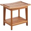 VEVOR Poly Lumber Shower Bench 21 x 14 x 18.5 in Shower Stool Chair for Bathroom