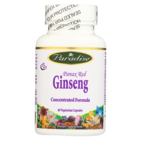 Ginseng - Paradise Herbs Panax Red  - 60 Vegetarian Capsules