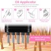 Electric Scalp Massage Comb Microcurrent Hair Brush Handheld Head Scratcher Massager Hair Oil Applicator with Vibration Micro-Current Mode Red &