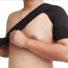 Unisex Left Shoulder Adjustable Breathable Gym Sports Care Single Shoulder Support Back Brace Guard Strap Wrap Belt Band Pads Black Bandage Warme