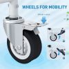 Black Shower Commode Wheelchair, Seniors Bedside Commode Chai