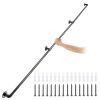 VEVOR Pipe Stair Handrail, 9FT Staircase Handrail, 440LBS Load Capacity Carbon Steel Pipe Handrail, Industrial Pipe Handrail with Wall Mount Supp