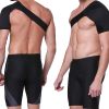 Unisex Left Shoulder Adjustable Breathable Gym Sports Care Single Shoulder Support Back Brace Guard Strap Wrap Belt Band Pads Black Bandage Warme