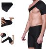 Unisex Left Shoulder Adjustable Breathable Gym Sports Care Single Shoulder Support Back Brace Guard Strap Wrap Belt Band Pads Black Bandage Warme