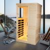 Single person Spruce Far Infrared Sauna - Natural