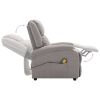 Massage Chair Light Gray Fabric