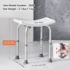 VEVOR Shower Chair, Adjustable Height Shower Stool with Built-in Handles, Shower Seat for Inside Shower or Tub