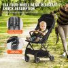 VEVOR Standard Baby Infant Stroller, Toddler Stroller with 95°-150° Adjustable Backrest & & 0/90°Adjustable Footrest & One-click Folding, Newborn Stro